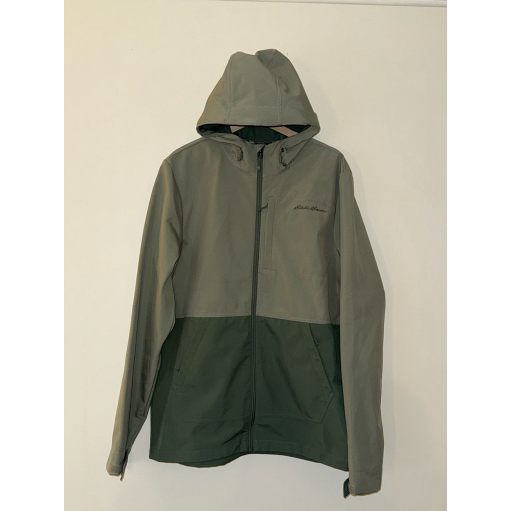 Men's Eddie Bauer Point Vista Windproof Green Performance Jacket size Large Tall - Picture 2 of 12
